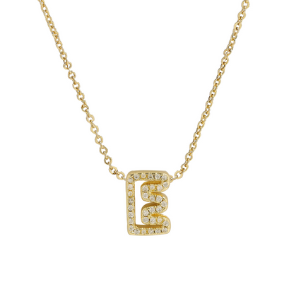 Dazzling Diamond Initial Necklace