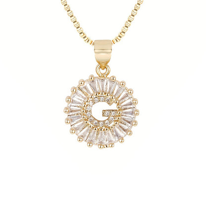 Circle Initial Necklace