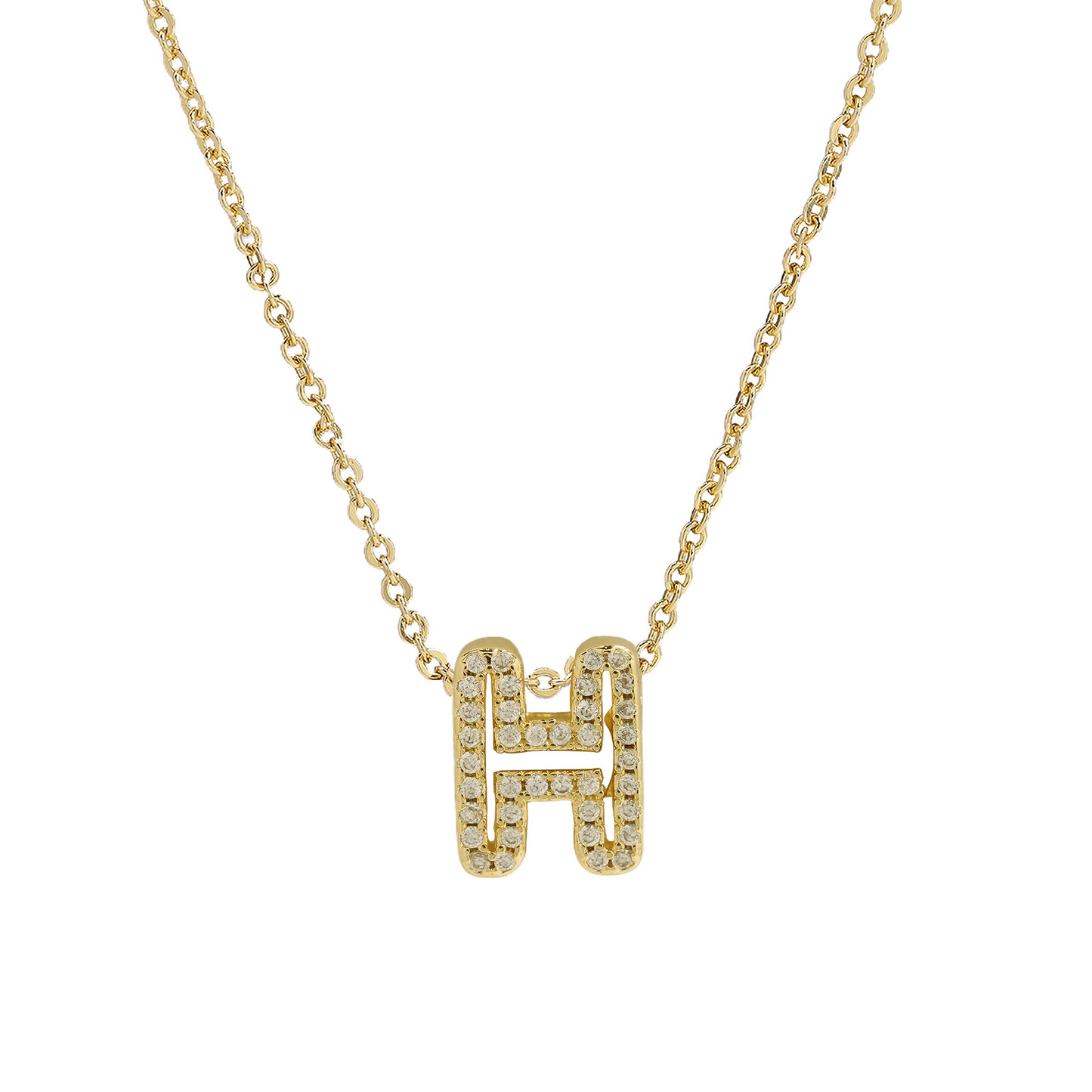 Dazzling Diamond Initial Necklace