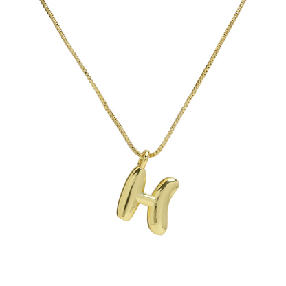 Chunky Feminine Letter Initial Necklace