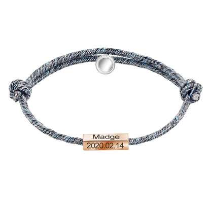 Personalized Minimal Rope Magnetic Couples Bracelet