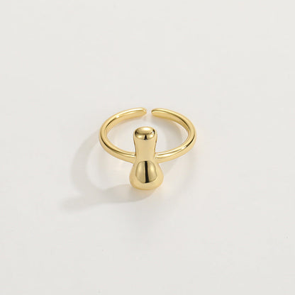 Cute Bubble Letter Initial Ring