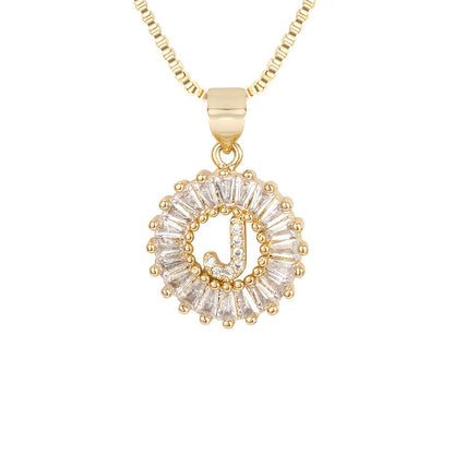 Circle Initial Necklace