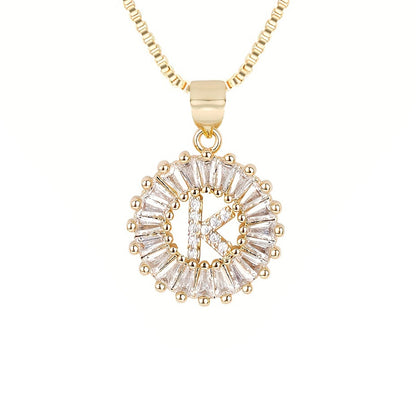 Circle Initial Necklace