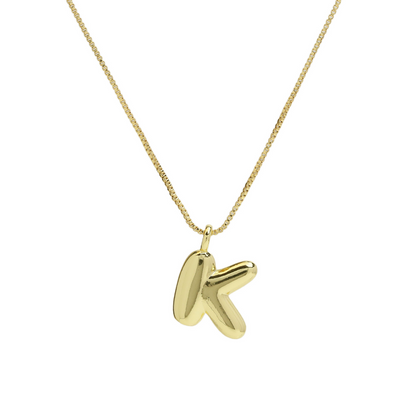 Chunky Feminine Letter Initial Necklace