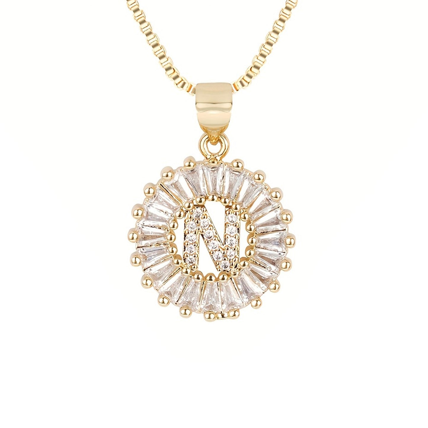 Circle Initial Necklace