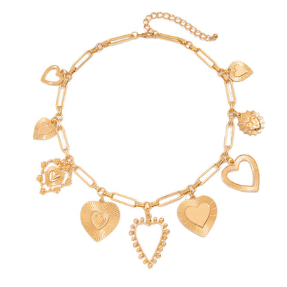 Chunky Heart Charm Necklace