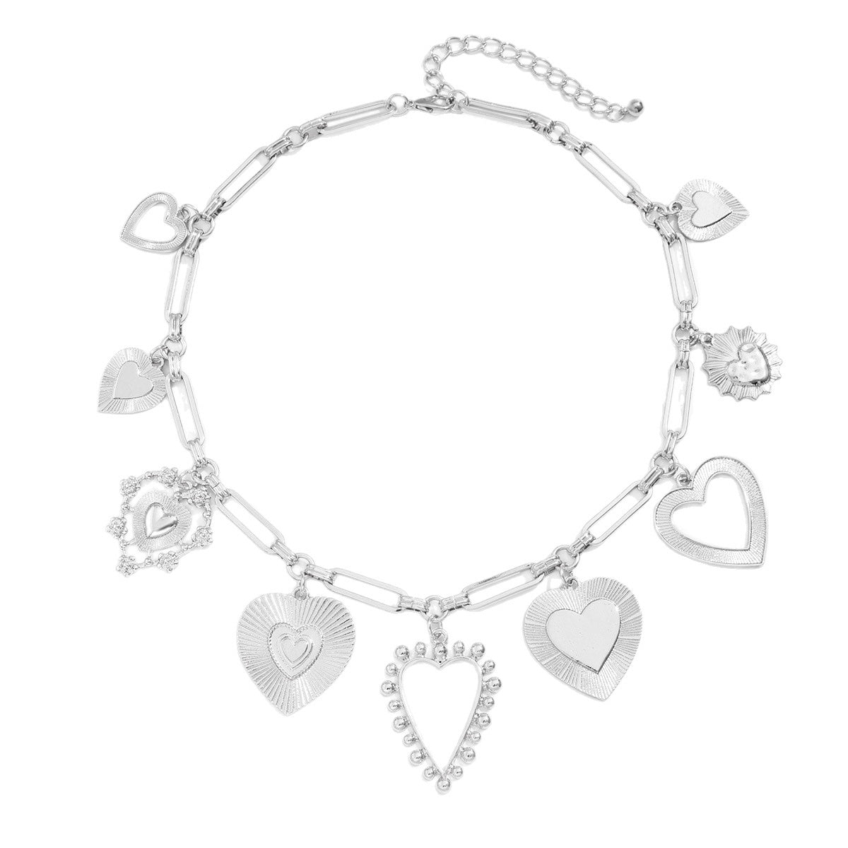 Chunky Heart Charm Necklace