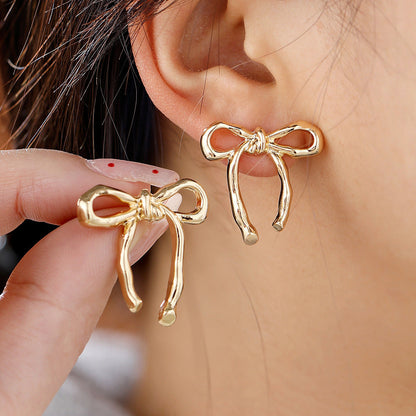 Dainty Bow Knot Stud Earrings