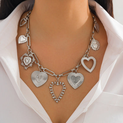 Chunky Heart Charm Necklace