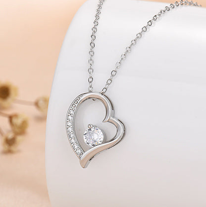 Dainty Diamond Symbolic Love Heart Necklace