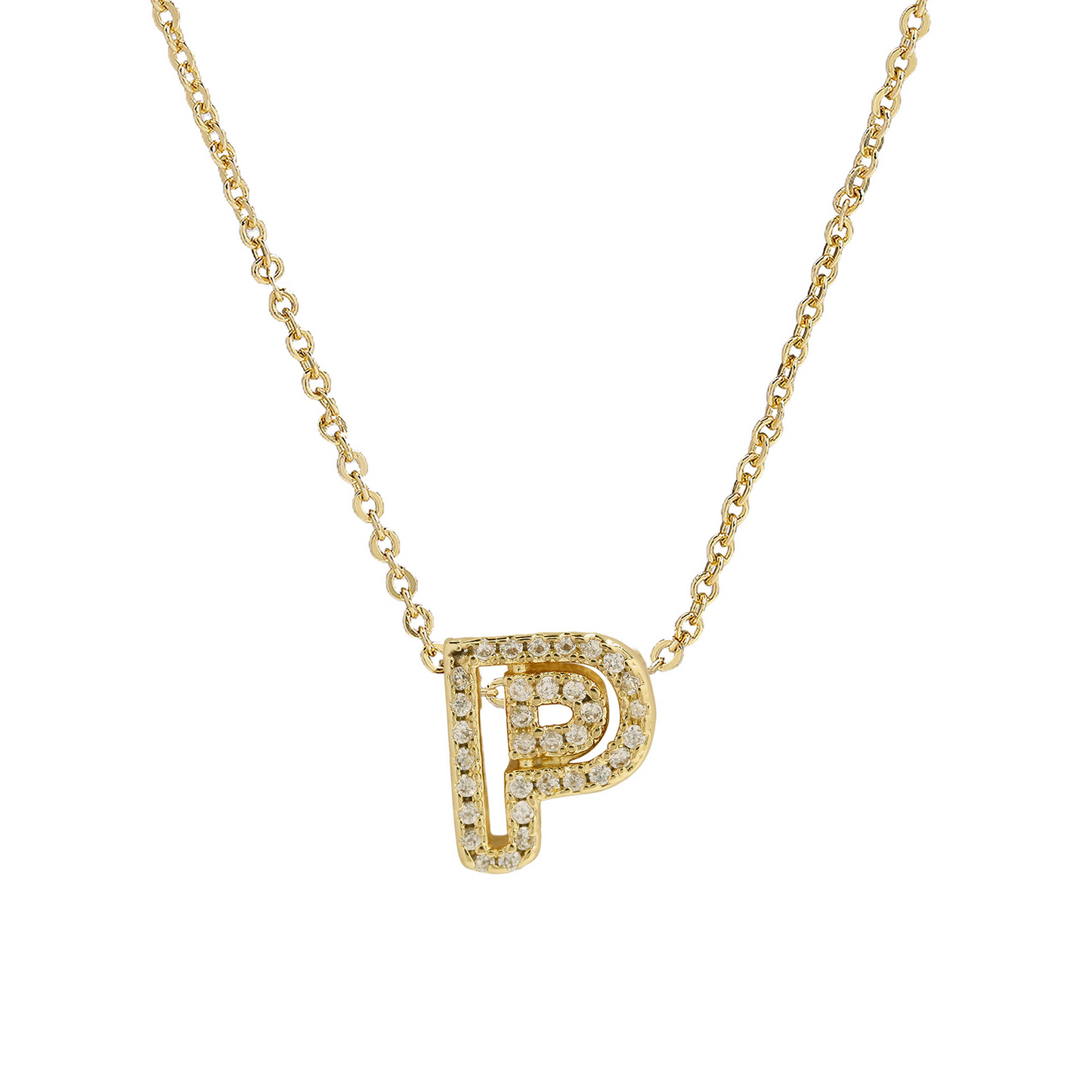 Dazzling Diamond Initial Necklace