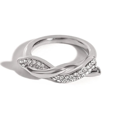 Intertwined Diamond Accent Ring