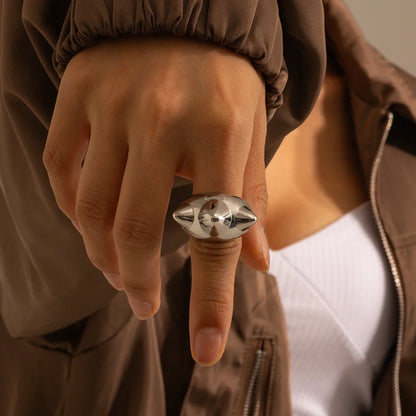 18k Chunky Trio Spiked Ring