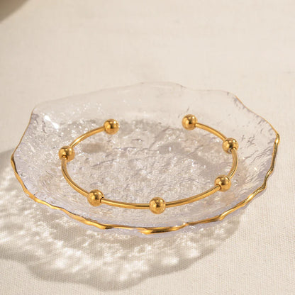 Classy Separated Sphere Bangle Bracelet