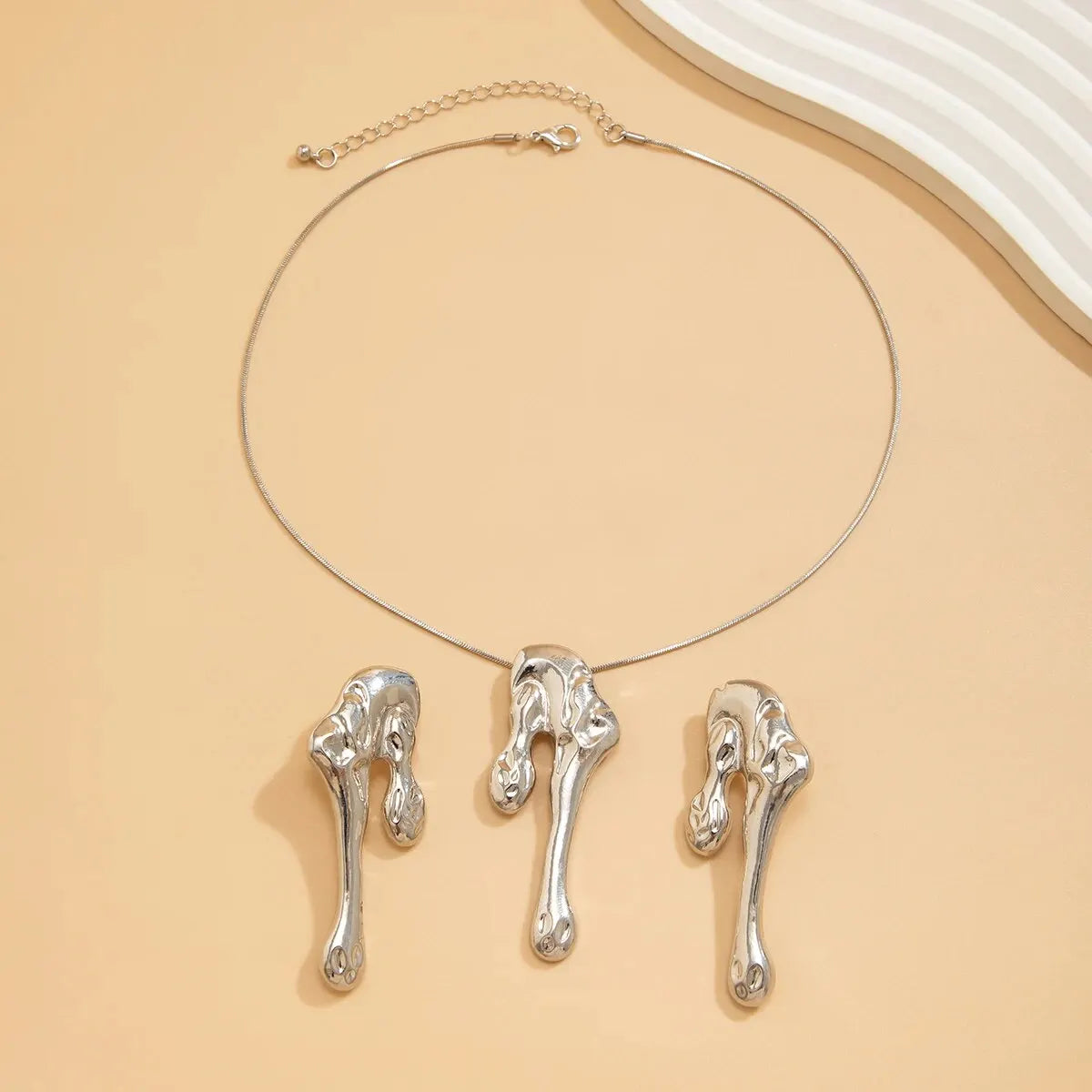 Melting Drops Necklace and Earring Set