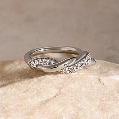 Intertwined Diamond Accent Ring