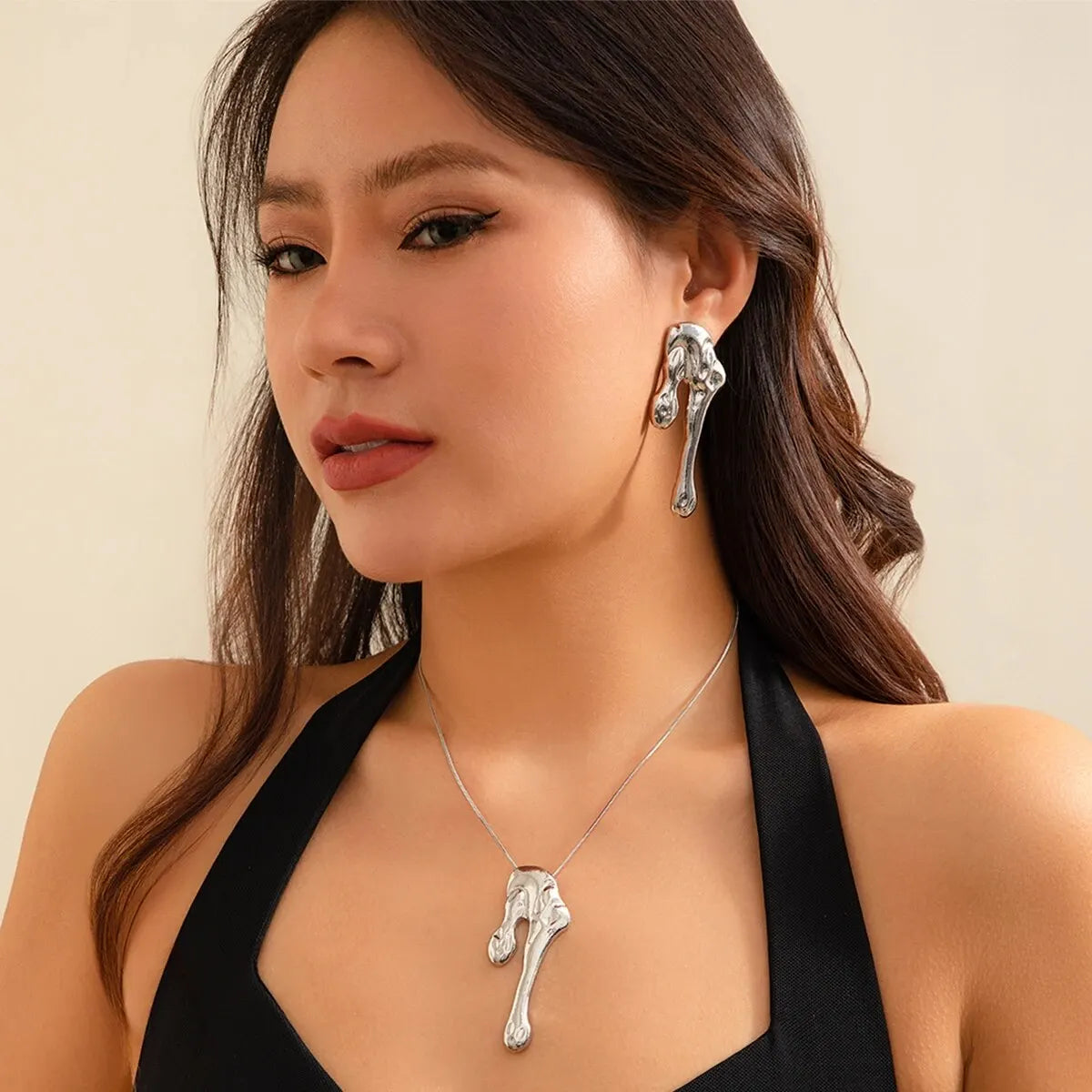 Melting Drops Necklace and Earring Set