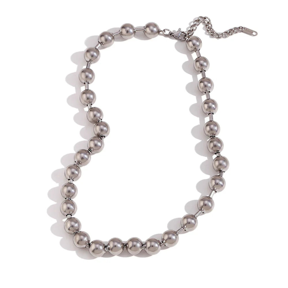 18k Classic Chunky Beaded Necklace