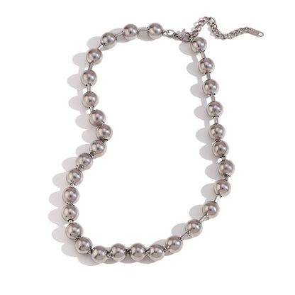 18k Classic Chunky Beaded Necklace
