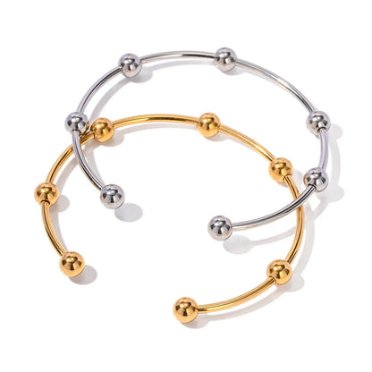 Classy Separated Sphere Bangle Bracelet