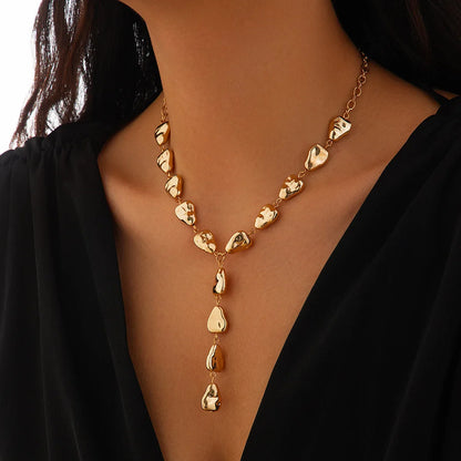 Modern Stone Inspired Lariat Necklace