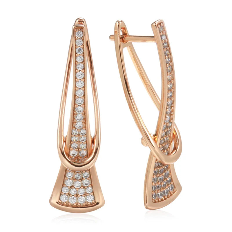 Classy Layered Diamond Accented Earrings