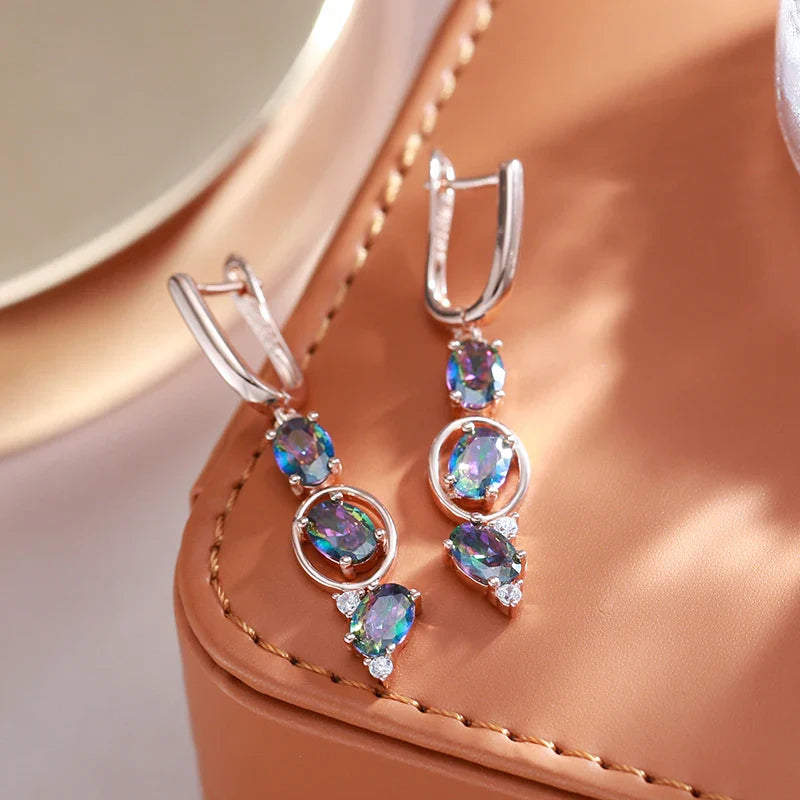 Sparkling Dangle Diamonds Earrings