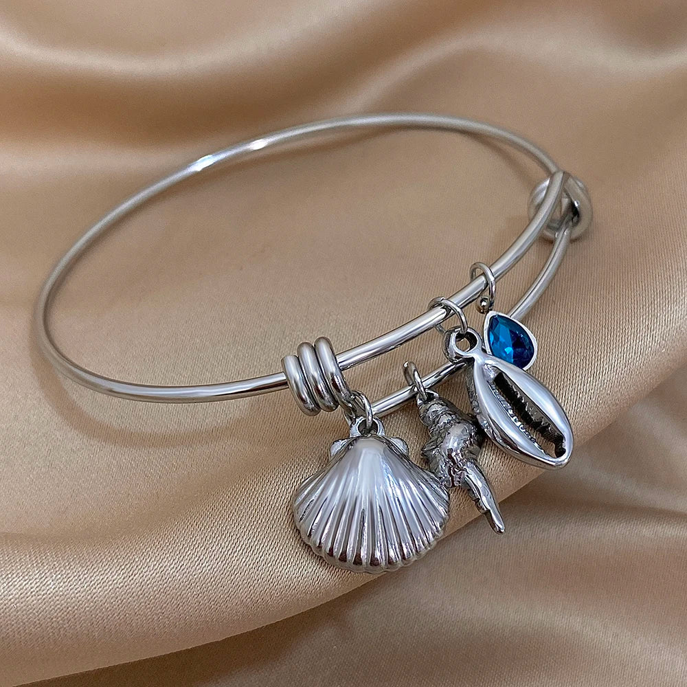 Sea Shell Bangle Bracelet