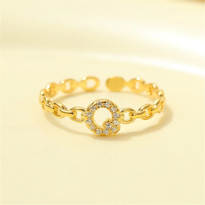 Dainty Diamond Letter Initial Ring