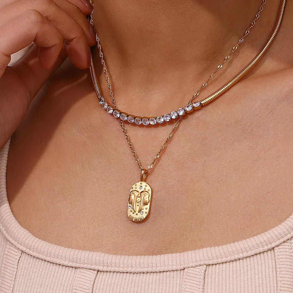 Dainty Zodiac Tarot Inspired Necklace