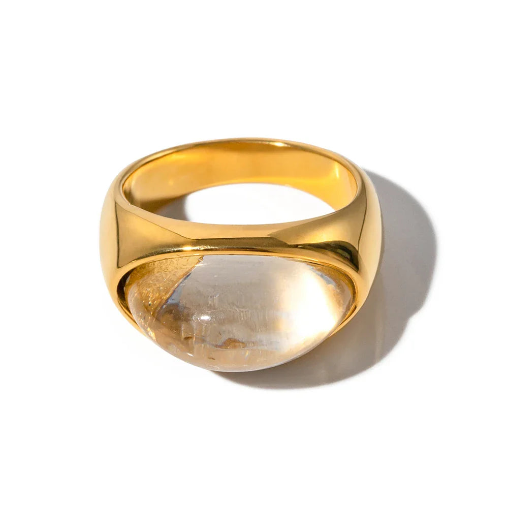 Chunky Oval Stone Set Ring