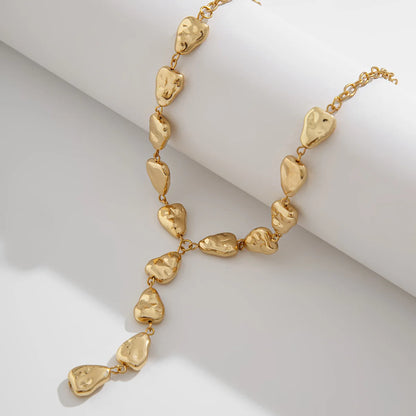 Modern Stone Inspired Lariat Necklace