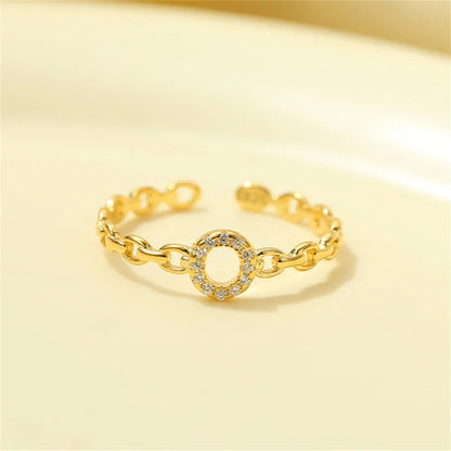 Dainty Diamond Letter Initial Ring