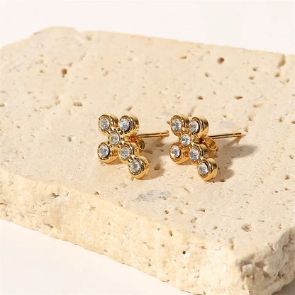 Dainty Cross Stud Earrings