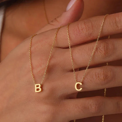 Dainty Minimal Letter Initial Necklace