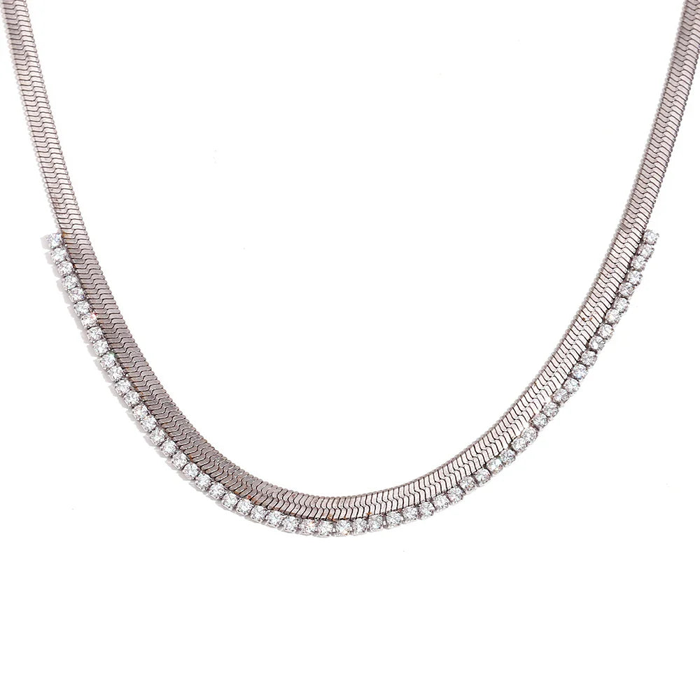 Herringbone Diamond Dazzle Necklace