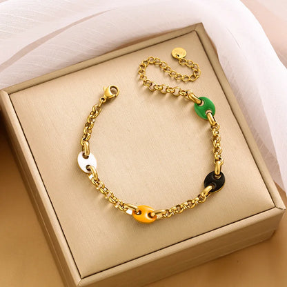 Playful Circle Paperclip Chain Bracelet