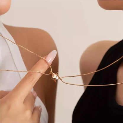 Dainty Magnetic Star Necklace Pair