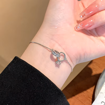 Dainty Forever Linked Diamond Bracelet