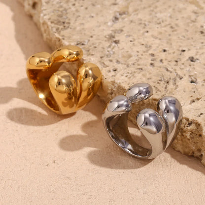 18k Four Droplet Bold Ring