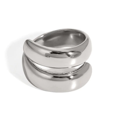 18k Modern Wrap Around Flat Ring