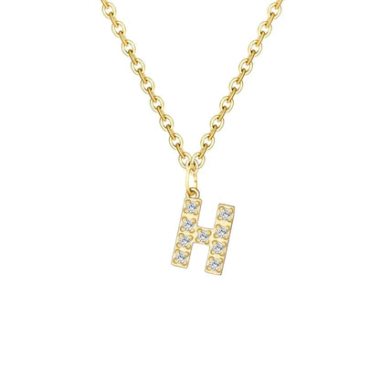Dainty Zircon Letter Initial, Number, Symbol Chain Necklace
