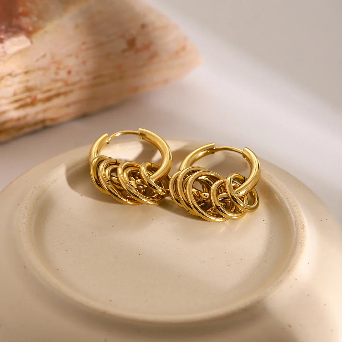 Dainty Huggie Hoop Spiral Earrings