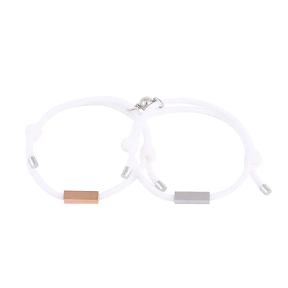 Personalized Minimal Rope Magnetic Couples Bracelet