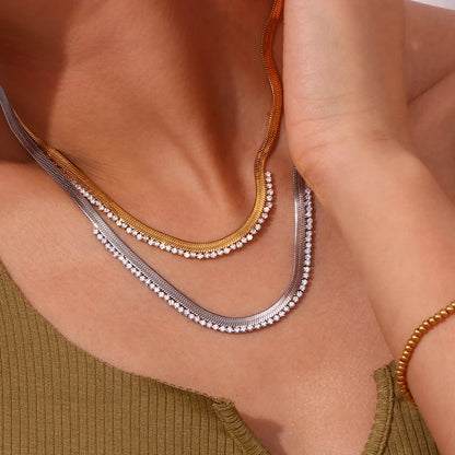 Herringbone Diamond Dazzle Necklace