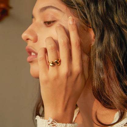 Elegant Adjustable Love Heart Ring