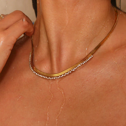 Herringbone Diamond Dazzle Necklace