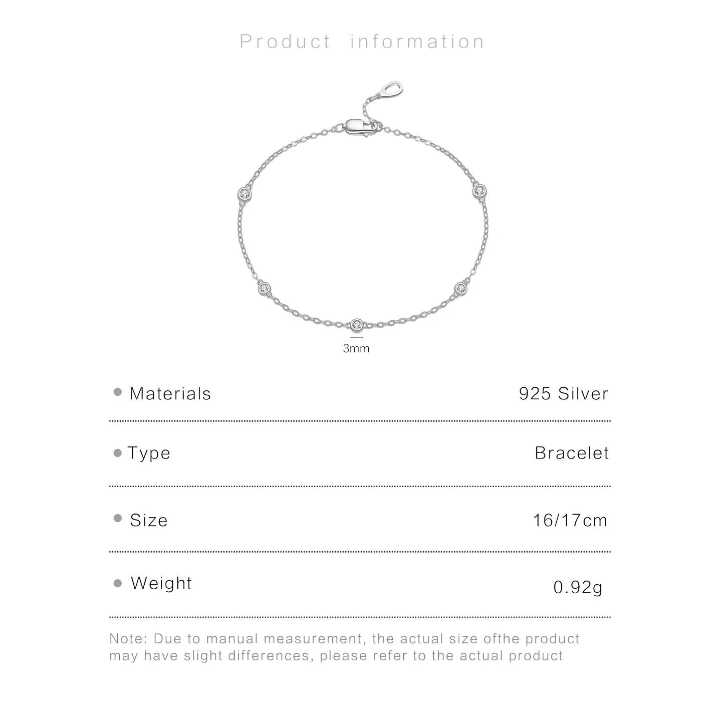 Leuchtendes Zirkonarmband