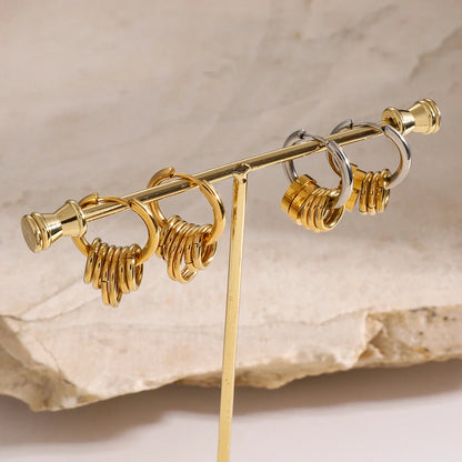 Dainty Huggie Hoop Spiral Earrings